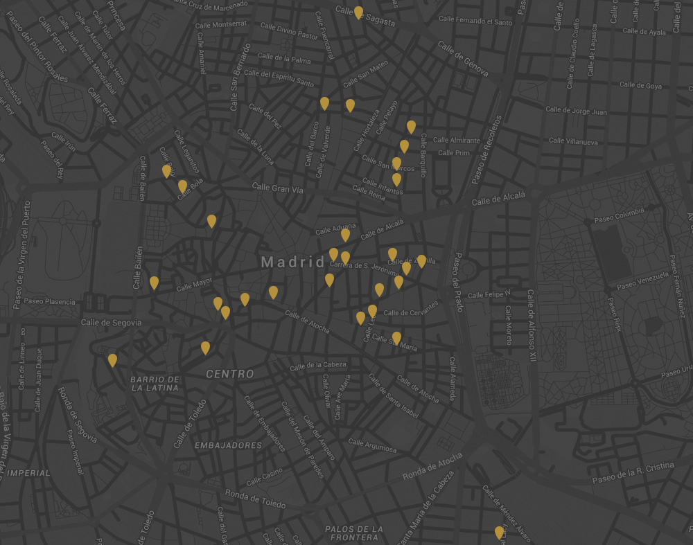 Mapa Restaurantes - Historias auténticas
